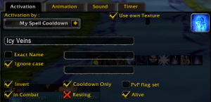 Power Auras Class - spell cooldown settings